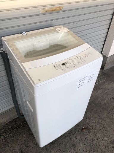 ニトリ 洗濯機  6.0kg 風乾燥 ステンレス槽 ガラス蓋 ホワイト NTR60 2020年製 です。 美品！