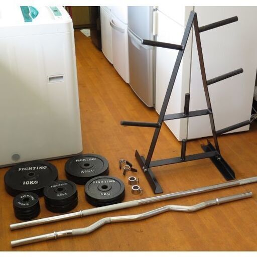 ファイティング プレート　60kg 筋トレ ♪ファイティングロード 60kg ウェイトプレート/レギュラーシャフト