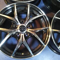 人気の色☆ブラ＆ポリ☆16インチ トヨタ仕様 アルファード プリウスα ヤリスクロス クラウン エスティマ オーリス【富山】社外アルミ 中古4本　