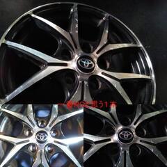 人気の色☆ブラ＆ポリ☆16インチ トヨタ仕様 アルファード プリウスα ヤリスクロス クラウン エスティマ オーリス【富山】社外アルミ 中古4本　