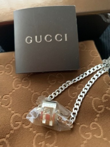 【新品】【美品】【GUCCI】【未使用】グッチ　レディース　ネックレス　Ｇリング　シルバー