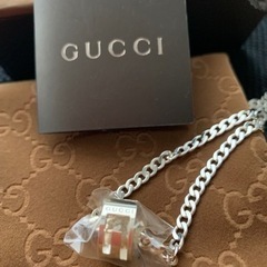 【新品】【美品】【GUCCI】【未使用】グッチ　レディース　ネックレス　Ｇリング　シルバー