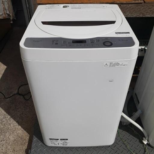 シャープ　全自動洗濯機　5.5kg　2018年式　ES-G4E5-KW