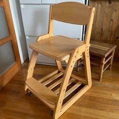 学習机　木製　椅子