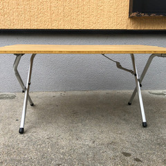 スノーピーク　ワンアクションローテーブル竹とランタン