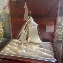 純銀製　帆船。
