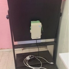 中古品飲食店用電飾スタンド看板 キャスター付き 電飾看板立て看板
