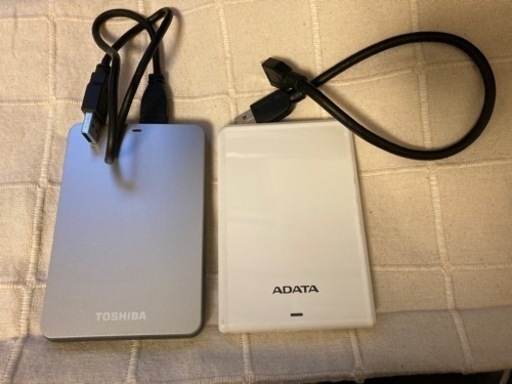 TOSHIBA/ADATA外付けハードディスク 1TBずつ　(個別対応ok)