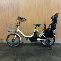 子供乗せ‼️ 電動自転車 YAMAHA バビー 20インチ 白 2人乗り 配送可能◎