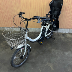子供乗せ‼️ 電動自転車 YAMAHA バビー 20インチ 白 2人乗り 配送可能◎