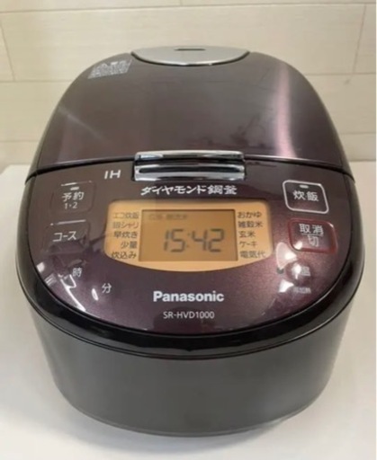 GM175【中古美品】Panasonic 炊飯器　SR-HVD1000　リサイクルショップ　ケイラック朝霞田島店　ケイラック　埼玉県　朝霞市　田島　和光市　志木市　新座市　富士見市　ふじみ野市　三芳町　戸田市　蕨市　さいたま市(岩槻以外)　川越市　所沢市　上尾市　東京都　板橋区　練馬区　清瀬市