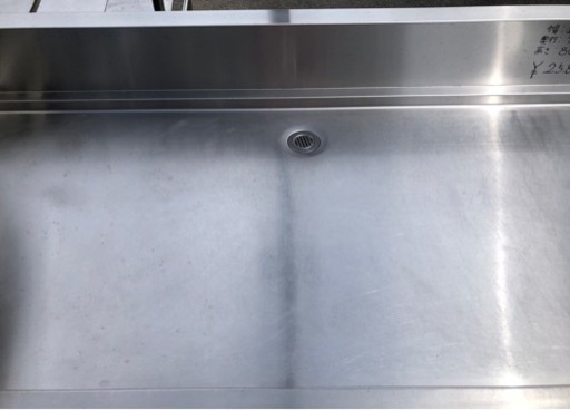 ⭐︎中古品 水切り1槽シンク(収納付き) 1500×750×800mm 厨房機器  