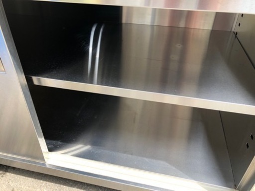 ⭐︎中古品 水切り1槽シンク(収納付き) 1500×750×800mm 厨房機器  