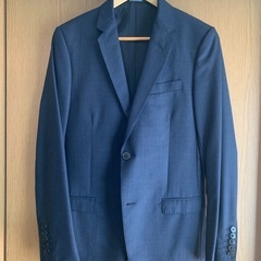 GUCCI メンズ スーツ上下セット 紺 チェック柄 スイス製 46R 超美品