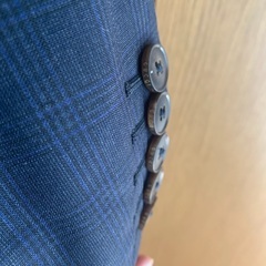 GUCCI メンズ スーツ上下セット 紺 チェック柄 スイス製 46R 超美品