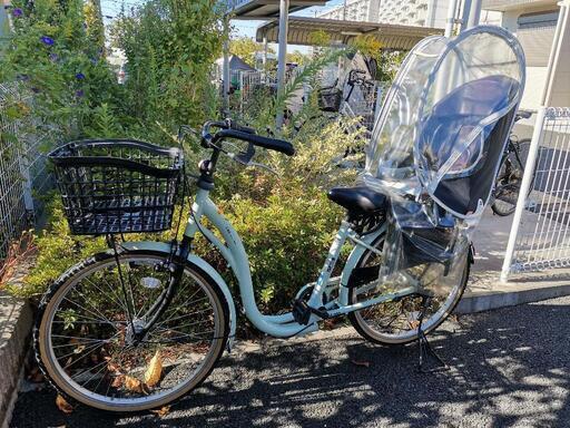 子供乗せ自転車　チャイルドシート＆雨カバー付!!