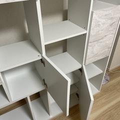 5/14日まで lowya 本棚 キャビネット ディスプレイ 収納 大理石 柄