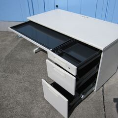 事務机 ホワイト W1400mm プラス製LA