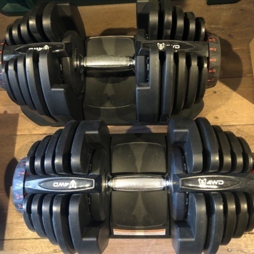 ※募集停止中 4WD 可変式 ダンベル 38kg 黒 ブラック トレーニング 筋トレ 人気
