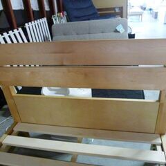 シングルベッド マットレス付き 幅101×奥行201×高さ80cm 木製フレーム シングルサイズ 寝具 家具 苫小牧西店 