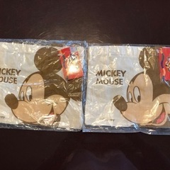 ミッキーマウス　2個　手提げ袋　未使用未開封