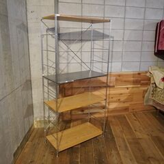 無印良品(MUJI)の人気の4段ステンレスユニットシェルフ/オーク材 