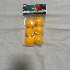 未使用　プラ製卓球ボール6個入オレンジ