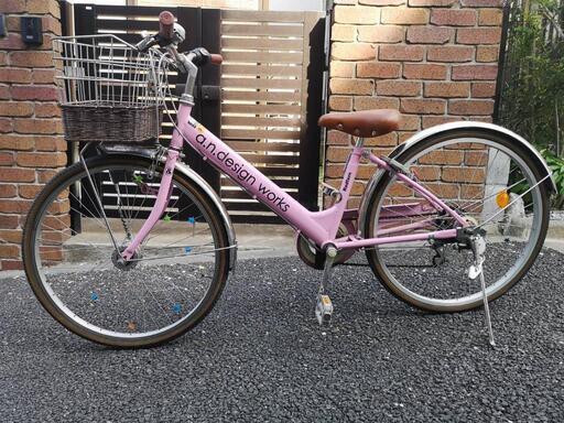 自転車 24インチ a.n.design works ピンク