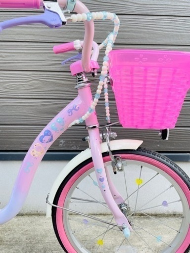 決定済み　美品★ディズニープリンセス子供用自転車18インチピンク子ども女の子ゆめカワハート - 生活雑貨