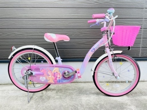 決定済み　美品★ディズニープリンセス子供用自転車18インチピンク子ども女の子ゆめカワハートの画像