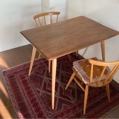 【ヴィンテージラグ】マシュワニ族　絨毯　131×131cm