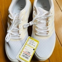【新品・未使用】通学靴　白色　27.0cm