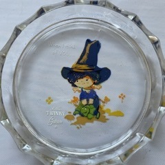 昭和レトロ　男の子のガラス小皿