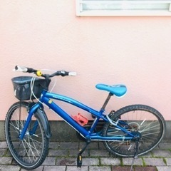 子供自転車　24インチ　ギア付き　自転車　ブルー