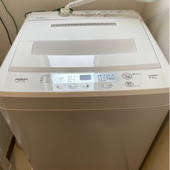 【引き取り決定】洗濯機　4.5kg　アクア