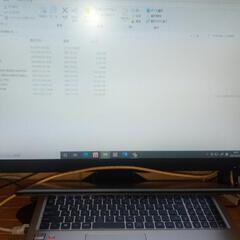 中古27インチIO dataモニター27インチASUSノートパソコン2点セット