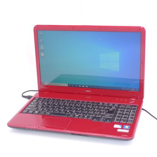 中古良品 15インチ 赤色 ノートパソコン NEC PC-LS150CS6R Celeron 4GB 500GB DVDマルチ 無線 Wi-Fi Windows10 Office済 即使用可