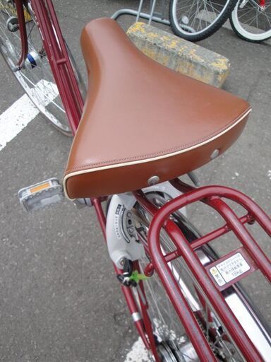 ☆ ブリヂストン 27インチ 3段変速 ママチャリ カゴなし カギ付き レッド 赤 自転車 BRIDGESTONE ブリジストン 札幌 東区 北20条店