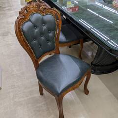 ⭐️ヨーロッパ⭐️ イタリアン ダイニング7点セット 猫脚 翡翠 ロココ ビンテージ調 0426-04