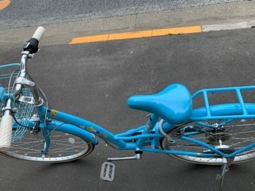 美品　女の子　自転車　半額　　公園、塾へ行きましょう！