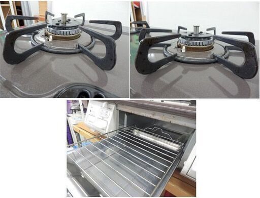 都市ガス ガステーブル 2016年製 パロマ IC-N86KHA-R 右強火力 ガス台