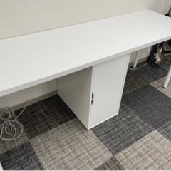 事務所不用品-IKEA LINNMONテーブル 200cmx60cm