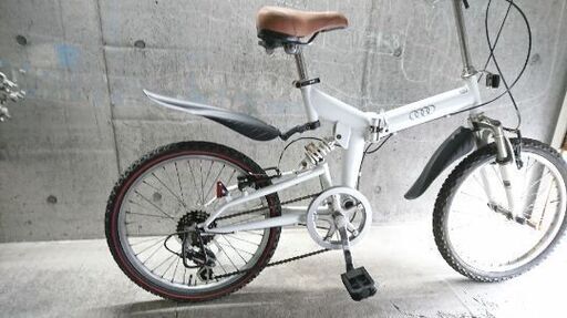 折りたたみ自転車中古 アウディ 外装6段変速 サスペンション付き 
