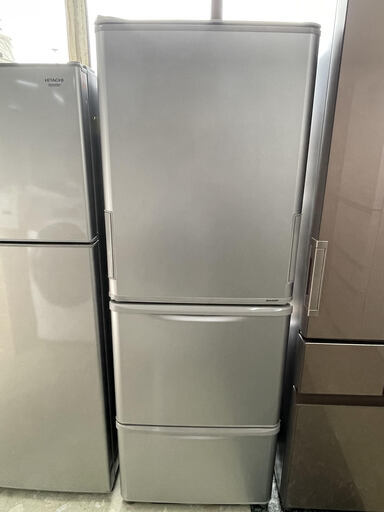 SHARP 冷蔵庫 350L 両開き 3ドア  2019年製　リサイクルショップ宮崎屋住吉店　22.4.26　ｙ