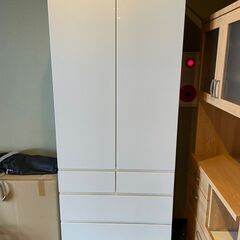 美品 ◇ ワードローブ ◇ ハンガーラック ホワイト 鏡面加工 W796×D538 