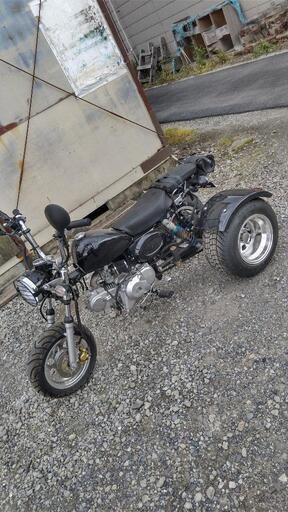 新古車　1オーナー　125ccモンキー風トライク　側車付き自動二輪登録　ノーヘル　2人乗り 新古車 1オーナー 125ccモンキー風トライク 側車付き自動二輪登録