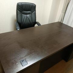 値下げしました!　社長机＆イスセット5/8まで