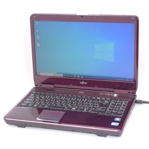 中古良品 日本製 Wi-Fi有 紫 ノートパソコン FUJITSU 富士通 NF/G50 Core i3 4GB 500G DVDマルチ 無線LAN Windows10 Office 即使用可