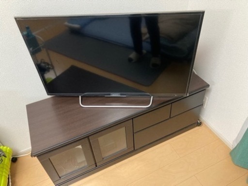 フナイ FL-50U3010 50V型+ レコーダー+WALLテレビ台セット segundo