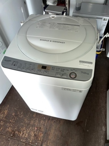 No.1416 SHARP 7kg洗濯機 2019年製 